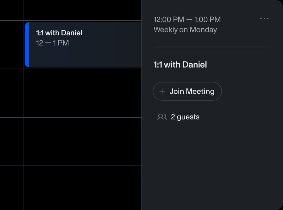 Doesn't join meetings screenshot